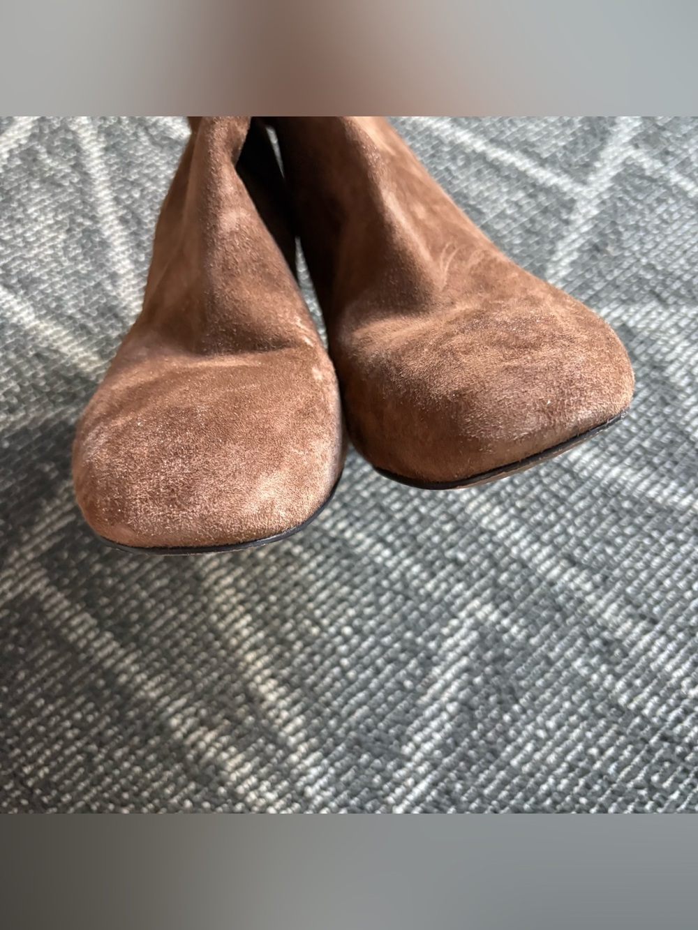 Ann Taylor Eden Suede Tortoiseshell Heeled Brown Booties Size 9 - Picture 7 of 10